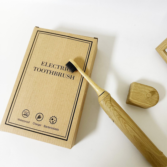 Eco Friendly Bamboo Electric Toothbrush With Wireless Charger