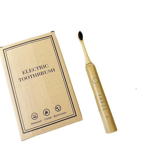 Eco Friendly Bamboo Electric Toothbrush With Wireless Charger