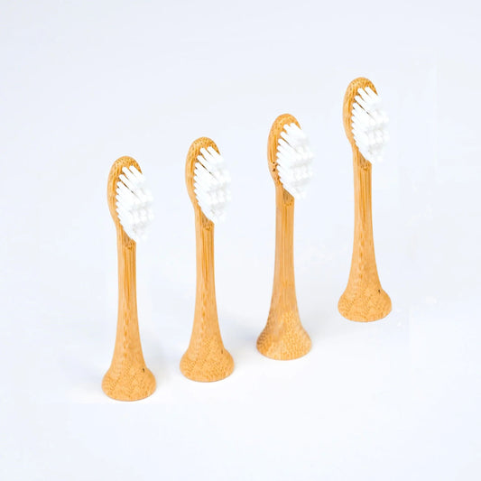 Bamboo Electric Toothbrush Replacement Heads - 4 Pack